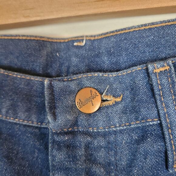 Vintage Wrangler Jeans Women 29x32 Blue Dark Wash High Rise Straight Leg 14MWZG - Picture 3 of 9